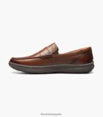 mocasines con puntera de mocasín en el centro Florsheim hombres LPVB4P241 calzado coñac - Imagen 5