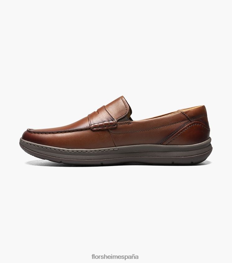 mocasines con puntera de mocasín en el centro Florsheim hombres LPVB4P241 calzado coñac - Imagen 5