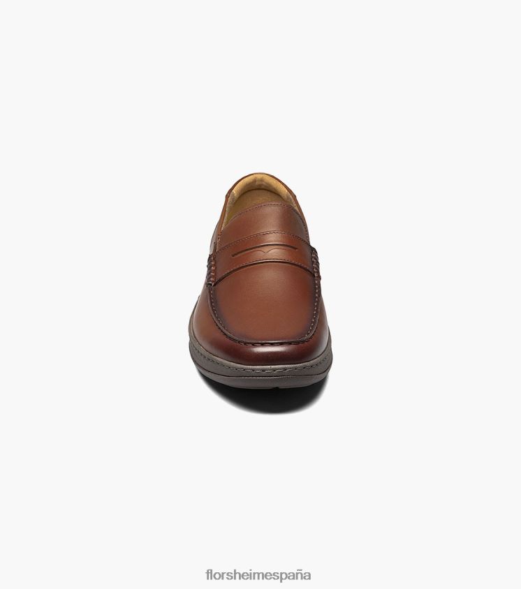 mocasines con puntera de mocasín en el centro Florsheim hombres LPVB4P241 calzado coñac - Imagen 6