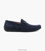mocasines dubino moc toe bit Florsheim hombres LPVB4P271 calzado ante azul marino - Imagen 2