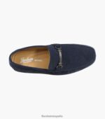 mocasines dubino moc toe bit Florsheim hombres LPVB4P271 calzado ante azul marino - Imagen 4