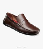 mocasines egan moc toe penny Florsheim hombres LPVB4P285 calzado marrón