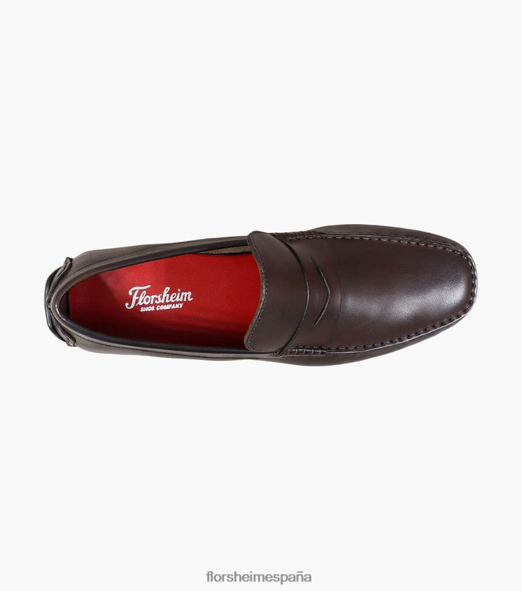 mocasines egan moc toe penny Florsheim hombres LPVB4P285 calzado marrón - Imagen 4