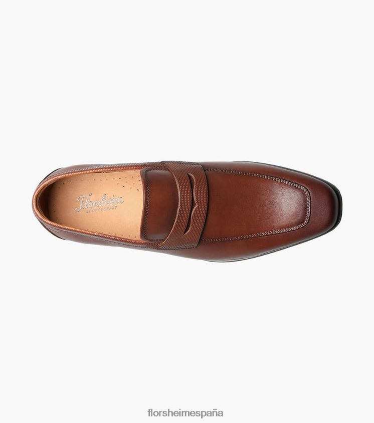 mocasines postino 2 con puntera mocasín Florsheim hombres LPVB4P197 calzado coñac - Imagen 4