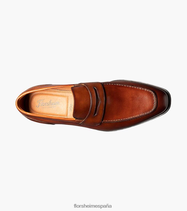 mocasines sorrento con puntera de mocasín Florsheim hombres LPVB4P198 calzado coñac - Imagen 4