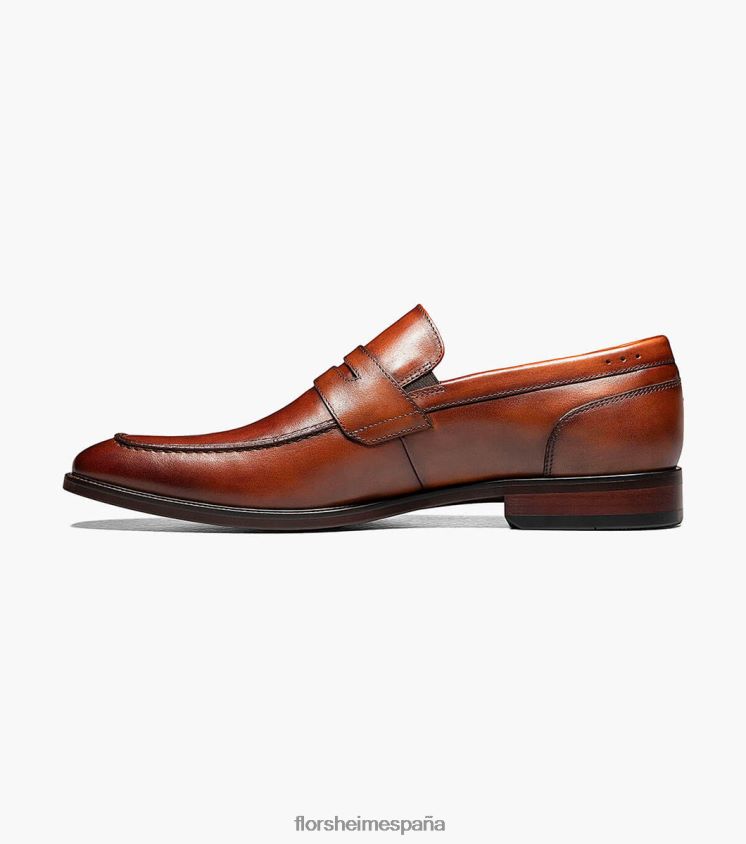 mocasines sorrento con puntera de mocasín Florsheim hombres LPVB4P198 calzado coñac - Imagen 5