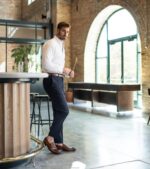 mocasines sorrento con puntera de mocasín Florsheim hombres LPVB4P198 calzado coñac - Imagen 8