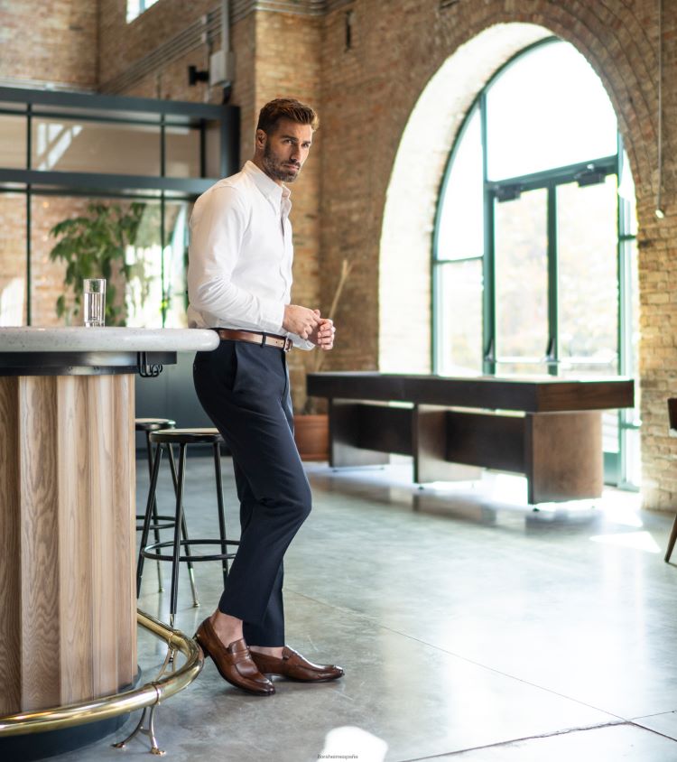 mocasines sorrento con puntera de mocasín Florsheim hombres LPVB4P198 calzado coñac - Imagen 8