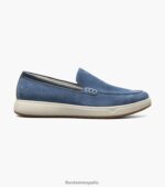 mocasines venecianos con punta de mocasín Heist 2 Florsheim hombres LPVB4P28 calzado ante azul - Imagen 2