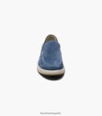 mocasines venecianos con punta de mocasín Heist 2 Florsheim hombres LPVB4P28 calzado ante azul - Imagen 6