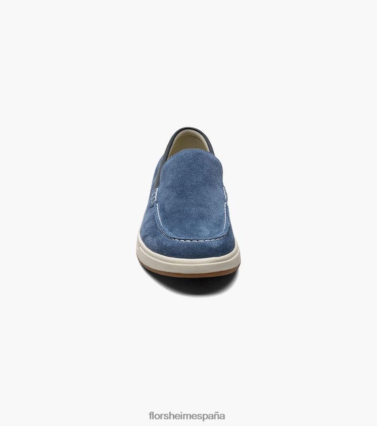mocasines venecianos con punta de mocasín Heist 2 Florsheim hombres LPVB4P28 calzado ante azul - Imagen 6