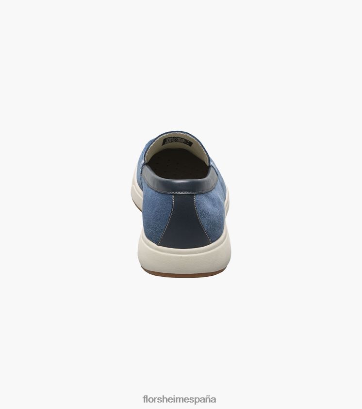 mocasines venecianos con punta de mocasín Heist 2 Florsheim hombres LPVB4P28 calzado ante azul - Imagen 7