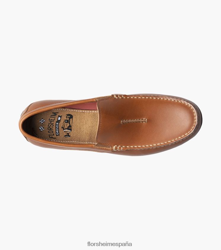 mocasines venecianos con puntera de acelerador Florsheim hombres LPVB4P106 calzado bronceado silla de montar - Imagen 4