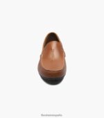 mocasines venecianos con puntera de acelerador Florsheim hombres LPVB4P106 calzado bronceado silla de montar - Imagen 6