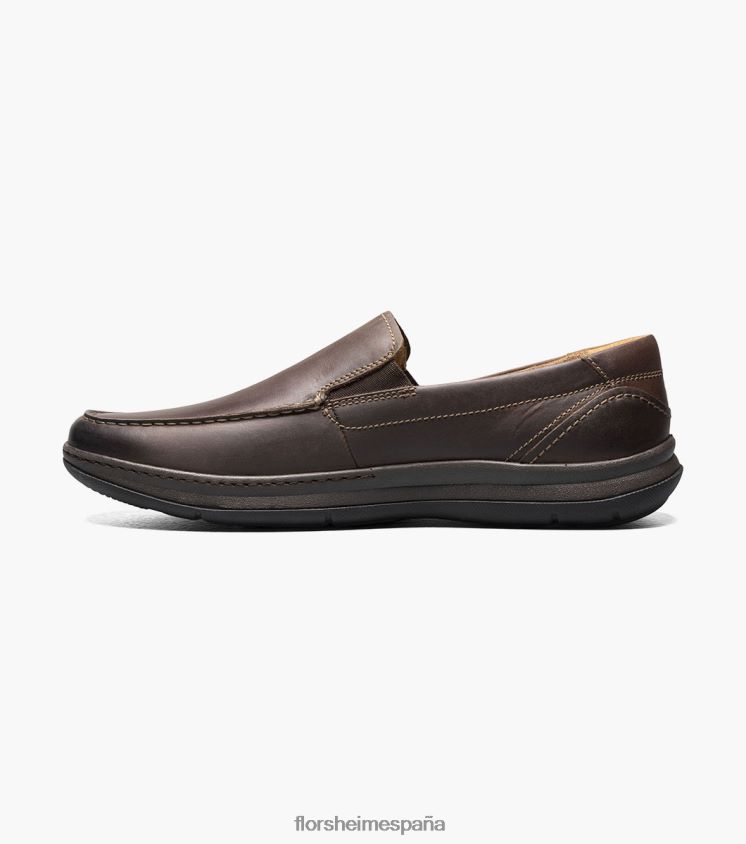 mocasines venecianos con puntera de mocasín en el centro Florsheim hombres LPVB4P64 calzado marrón ch - Imagen 5