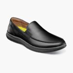 mocasines venecianos con puntera de mocasín en el centro Florsheim hombres LPVB4P65 calzado negro