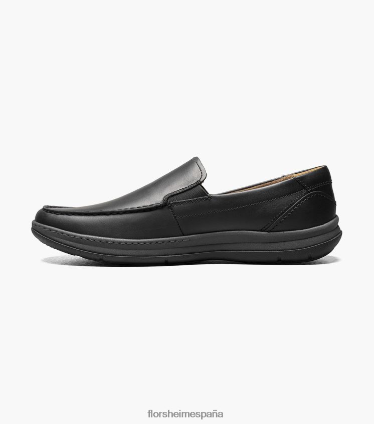 mocasines venecianos con puntera de mocasín en el centro Florsheim hombres LPVB4P65 calzado negro - Imagen 5