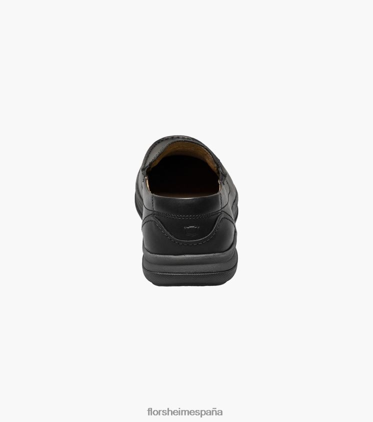 mocasines venecianos con puntera de mocasín en el centro Florsheim hombres LPVB4P65 calzado negro - Imagen 7