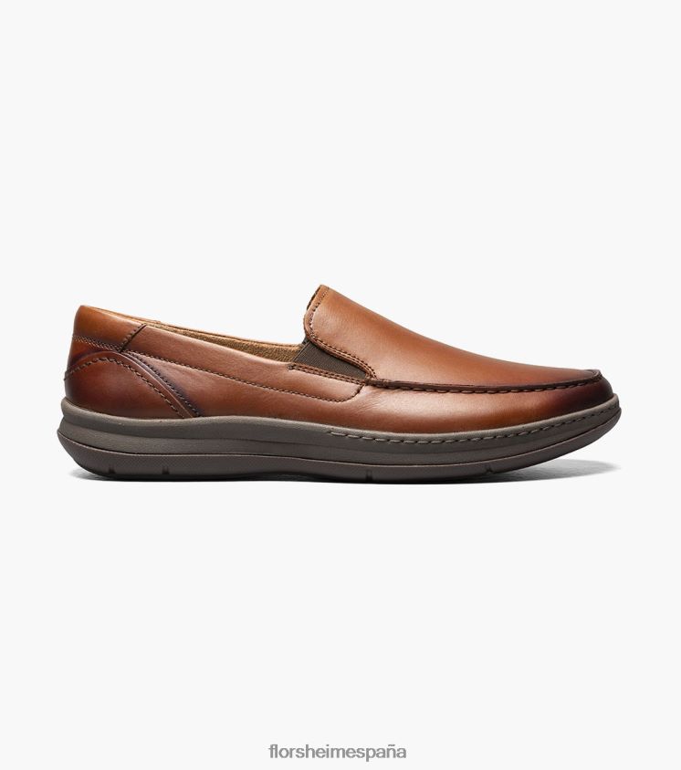mocasines venecianos con puntera de mocasín en el centro Florsheim hombres LPVB4P66 calzado coñac - Imagen 2