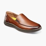 mocasines venecianos con puntera de mocasín en el centro Florsheim hombres LPVB4P66 calzado coñac