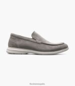 mocasines venecianos hamptons moc toe Florsheim hombres LPVB4P1 calzado ante gris - Imagen 2