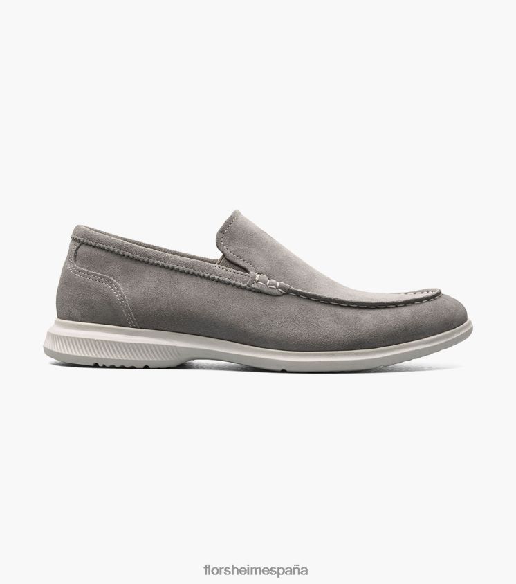 mocasines venecianos hamptons moc toe Florsheim hombres LPVB4P1 calzado ante gris - Imagen 2