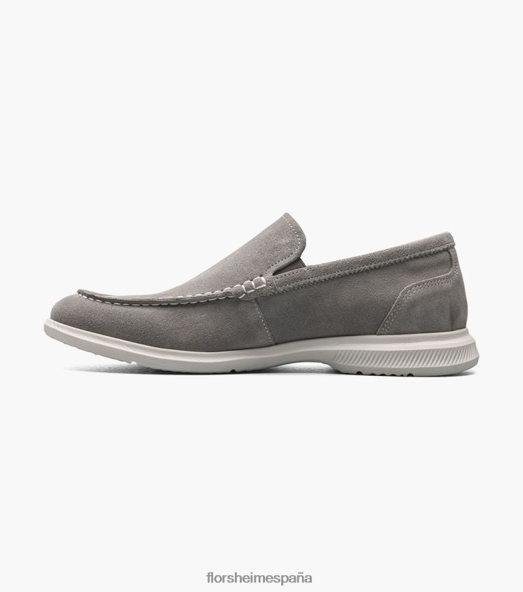 mocasines venecianos hamptons moc toe Florsheim hombres LPVB4P1 calzado ante gris - Imagen 5