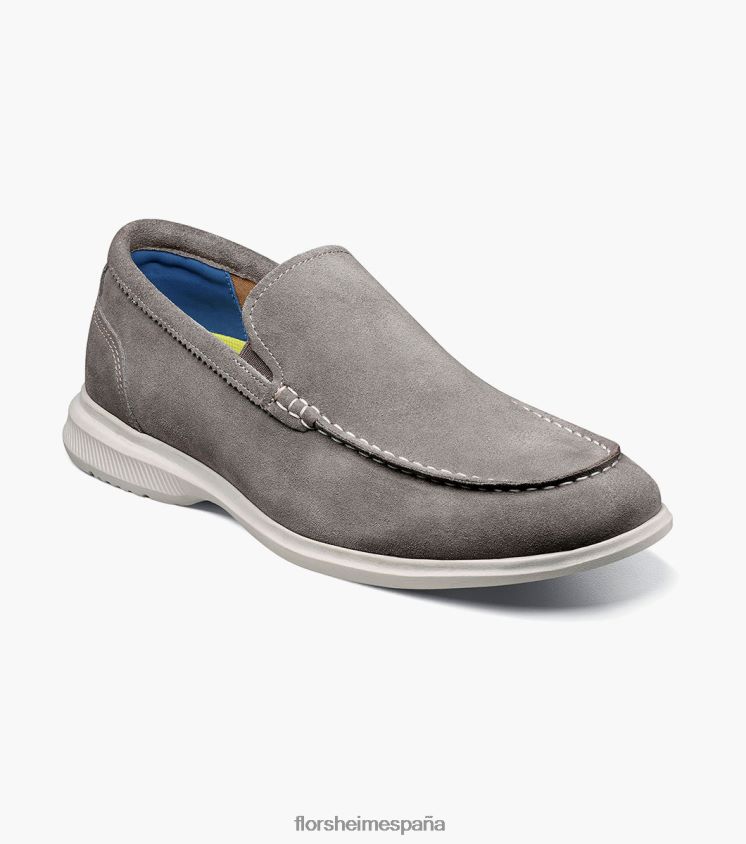 mocasines venecianos hamptons moc toe Florsheim hombres LPVB4P1 calzado ante gris - Imagen 1