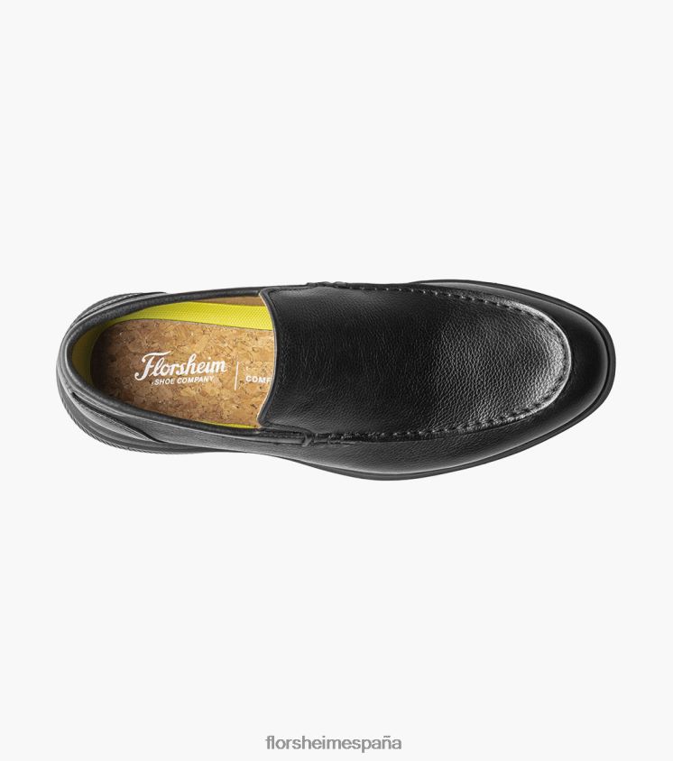 mocasines venecianos hamptons moc toe Florsheim hombres LPVB4P2 calzado negro - Imagen 4