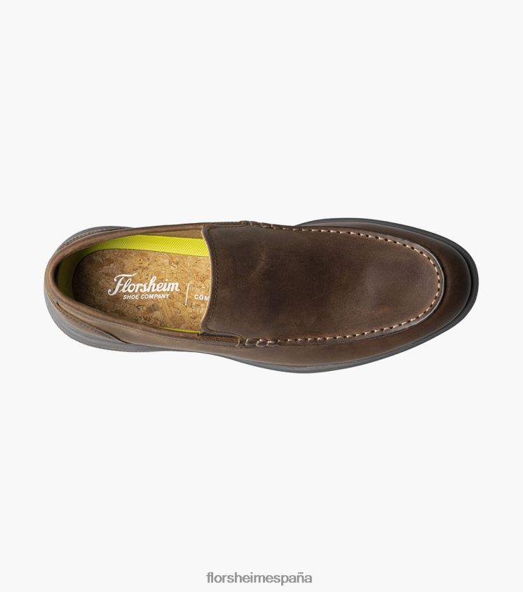 mocasines venecianos hamptons moc toe Florsheim hombres LPVB4P4 calzado marrón ch - Imagen 4
