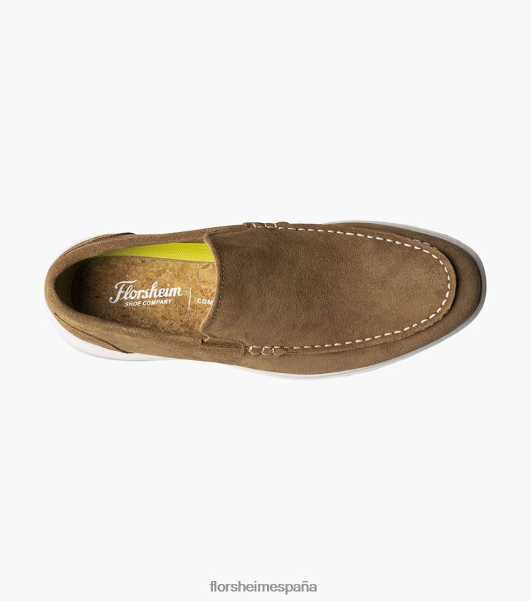 mocasines venecianos hamptons moc toe Florsheim hombres LPVB4P5 calzado gamuza bronceada - Imagen 4