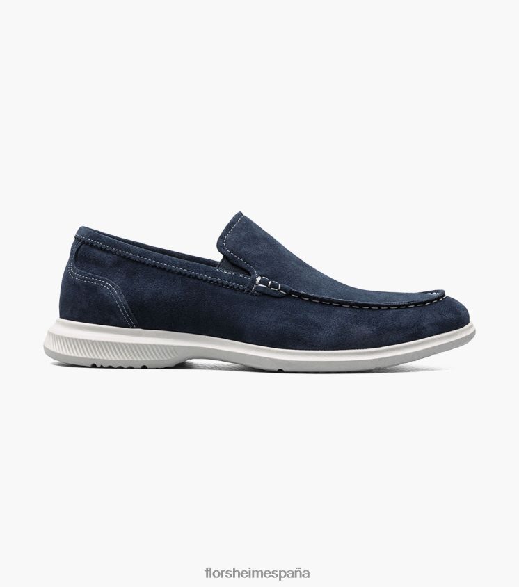 mocasines venecianos hamptons moc toe Florsheim hombres LPVB4P6 calzado ante azul marino - Imagen 2