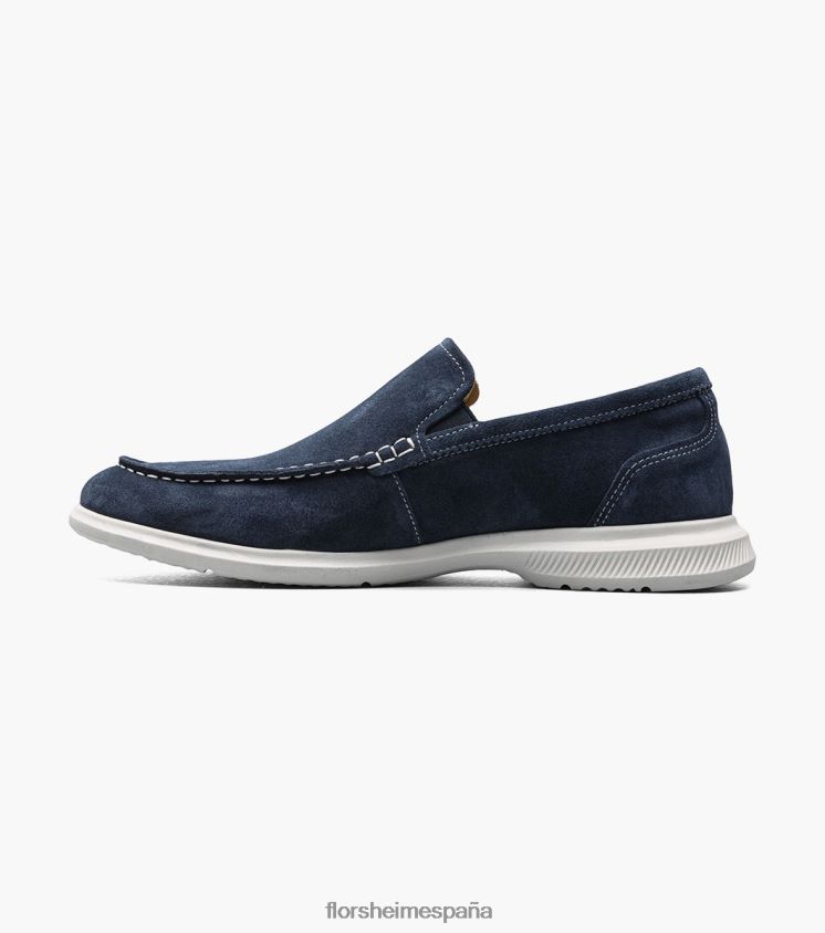 mocasines venecianos hamptons moc toe Florsheim hombres LPVB4P6 calzado ante azul marino - Imagen 5