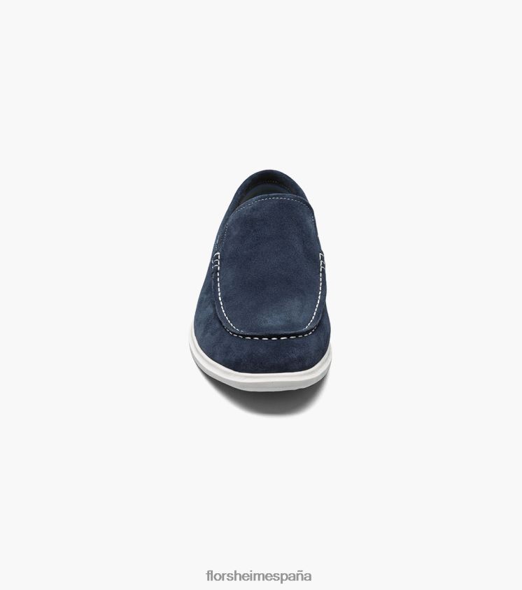 mocasines venecianos hamptons moc toe Florsheim hombres LPVB4P6 calzado ante azul marino - Imagen 6