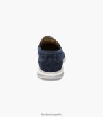 mocasines venecianos hamptons moc toe Florsheim hombres LPVB4P6 calzado ante azul marino - Imagen 7