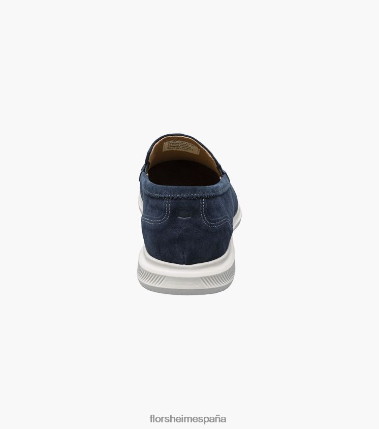 mocasines venecianos hamptons moc toe Florsheim hombres LPVB4P6 calzado ante azul marino - Imagen 7