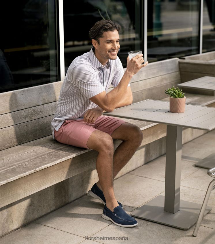 mocasines venecianos hamptons moc toe Florsheim hombres LPVB4P6 calzado ante azul marino - Imagen 8