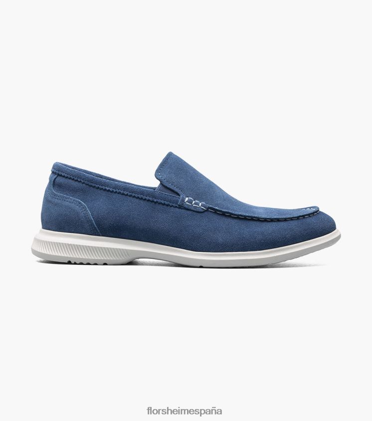 mocasines venecianos hamptons moc toe Florsheim hombres LPVB4P7 calzado ante azul - Imagen 2