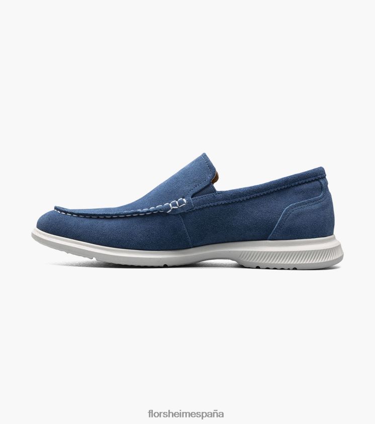 mocasines venecianos hamptons moc toe Florsheim hombres LPVB4P7 calzado ante azul - Imagen 5