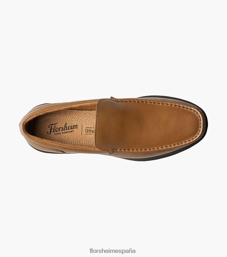 mocasines venecianos montigo moc toe Florsheim hombres LPVB4P104 calzado coñac - Imagen 4