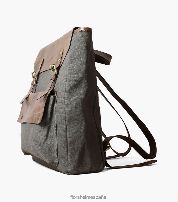 mochila orazio de lona/piel Florsheim unisexo LPVB4P623 accesorios gris - Imagen 2