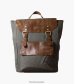 mochila orazio de lona/piel Florsheim unisexo LPVB4P623 accesorios gris