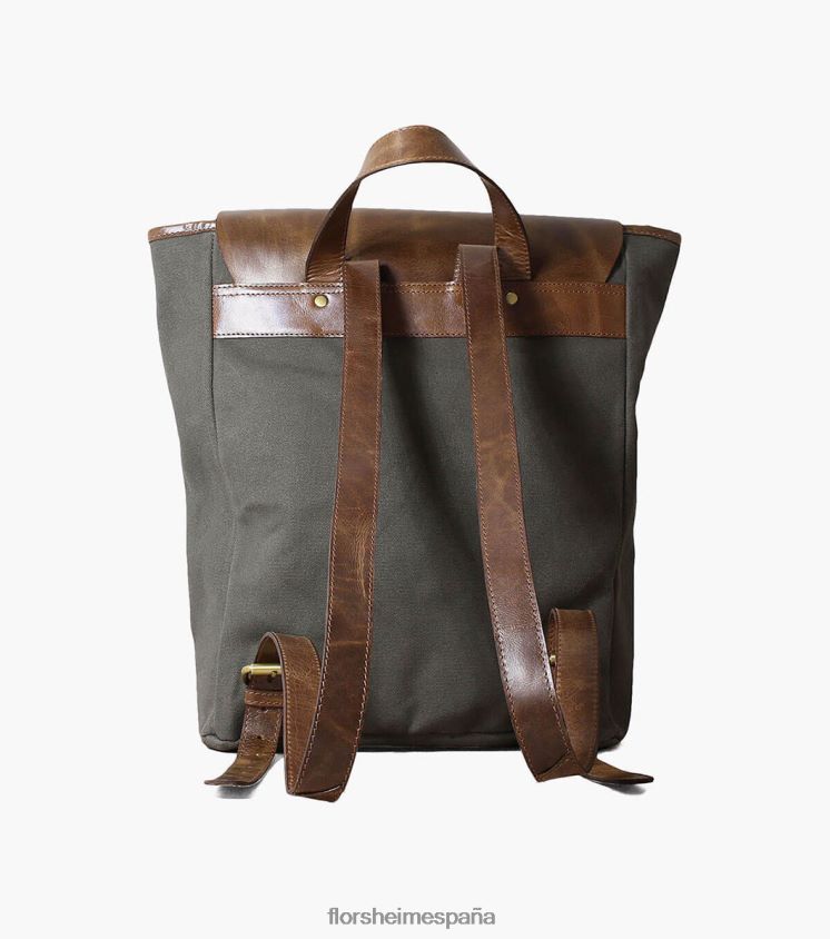 mochila orazio de lona/piel Florsheim unisexo LPVB4P623 accesorios gris - Imagen 3