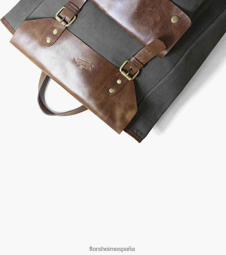 mochila orazio de lona/piel Florsheim unisexo LPVB4P623 accesorios gris - Imagen 5