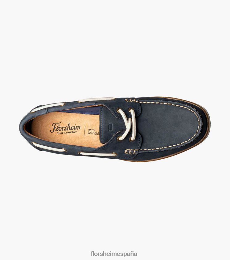 náutico atlántico con puntera de mocasín Florsheim hombres LPVB4P324 calzado Armada - Imagen 4