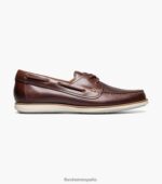 náutico atlántico con puntera de mocasín Florsheim hombres LPVB4P325 calzado chocolate - Imagen 2