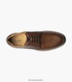 norwalk puntera lisa oxford Florsheim hombres LPVB4P83 calzado coñac caído - Imagen 4