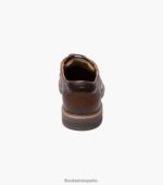 norwalk puntera lisa oxford Florsheim hombres LPVB4P83 calzado coñac caído - Imagen 7