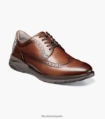 Oxford con punta de ala Frenzi Florsheim hombres LPVB4P40 calzado coñac