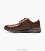 Oxford con punta de ala Frenzi Florsheim hombres LPVB4P40 calzado coñac - Imagen 6